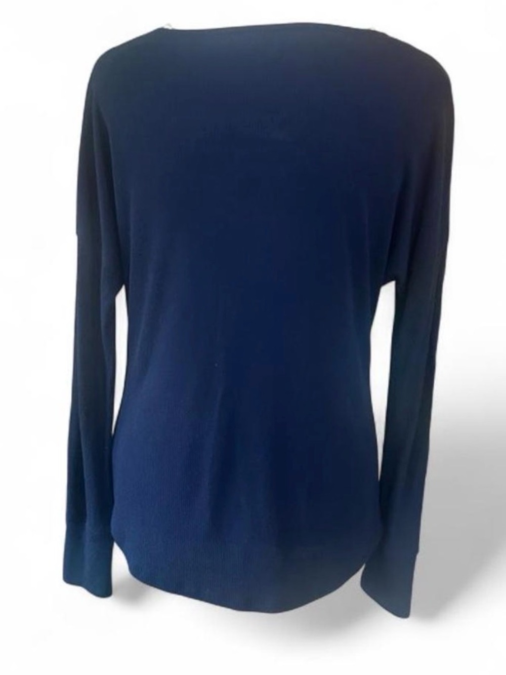 a.n.a Navy Long-Sleeve Cowl Neck Top - Picture 4 of 4